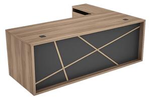 Birou directorial Mirage cu dulap lateral mobil - dimensiuni 1800*900*750 mm