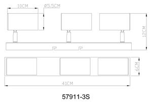 Spot Globo 57911-3S ROBBY 3xGU10/25W/230V