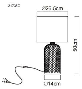 Lampă de masă Globo 21735G SOFIA 1xE27/60W/230V gri