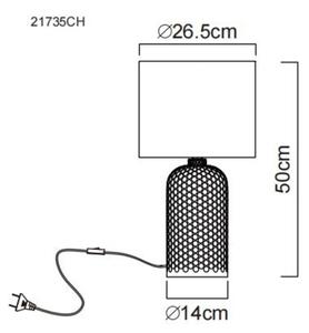 Lampă de masă Globo 21735CH SOFIA 1xE27/60W/230V bej