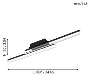 Plafonieră LED pentru baie Eglo 780433 YANGUAS 2xLED/11W/230V 3000K IP44