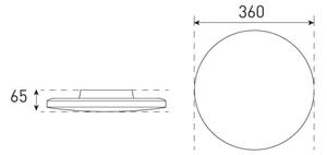 Plafonieră LED dimabilă VARIO NOVA LED/13/18W/230V d. 36 cm IP44 alb