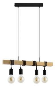 Lustră LED pe cablu Eglo 33378 TOWNSHEND 4xE27/4W/230V 2200K bej/negru