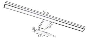 Aplică LED pentru oglindă de baie ONLI NEMO LED/4,5W/230V 4000K 30cm IP44 crom lucios