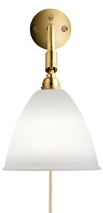 GUBI Gubi Bestlite BL7, porțelan/alamă, 16 cm, E14, Alb, Camera de zi / sufragerie, Metal, Design