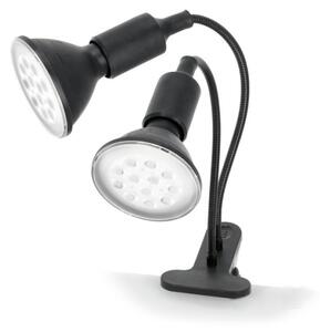 Lampă flexibilă de masă cu clemă pentru creșterea plantelor PLANTY 2xE27/30W/230V negru