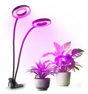 Lampă LED flexibilă dimabilă de masă cu clemă pentru creșterea plantelor VITARO 2xLED/4W/230V negru