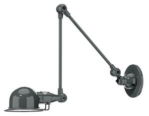 Jieldé Signal SI331 aplică braț 2 segm. gri-argint, reglabil, Gri, Camera de zi / sufragerie, Metal, Design industrial