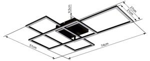 Plafonieră LED dimabilă Globo 67227-40NBSH GABRIEL 40W/230V d. 51x74 cm + telecomandă