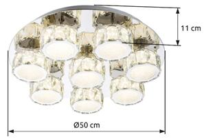 Plafonieră LED dimabilă Globo 49350D5 AMUR LED/64W/230V 4000K d. 50 cm