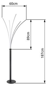 Globo 59229B - Lampă de podea LED BIZZY, reglabilă, cu control tactil, 36W, 230V