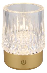 Lampă LED RGB tactilă reîncărcabilă dimabilă de masă Globo 21044 LIZZY LED/1W/5V 1200 mAh auriu