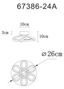 Plafonieră LED Globo 67386-24A MELISAND LED/24W/230V d. 26 cm negru
