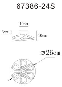 Plafonieră LED Globo 67386-24S MELISAND 24W/230V d. 26 cm crom mat
