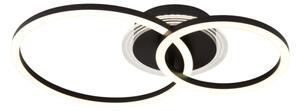 Plafonieră LED Globo 48039-30 LORETTA LED/30W/230V d. 33x50 cm negru