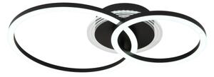 Plafonieră LED Globo 48039-30 LORETTA LED/30W/230V d. 33x50 cm negru