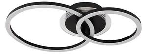 Plafonieră LED Globo 48039-30 LORETTA LED/30W/230V d. 33x50 cm negru