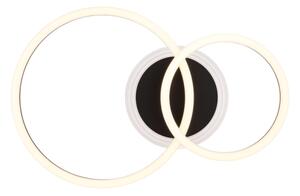 Plafonieră LED Globo 48039-30 LORETTA LED/30W/230V d. 33x50 cm negru