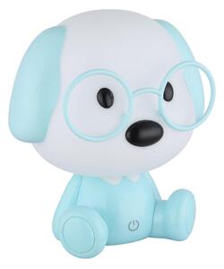 Veioză LED reîncărcabilă dimabilă de veghe pentru copii Globo 21761B PUPPY 1W/5V 500 mAh albastru