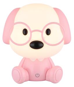 Veioză LED reîncărcabilă dimabilă de veghe pentru copii Globo 21761P PUPPY 1W/5V 500 mAh roz