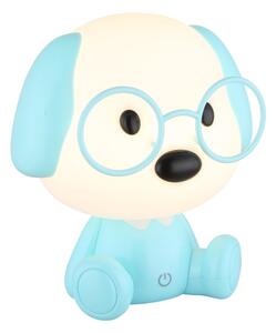 Veioză LED reîncărcabilă dimabilă de veghe pentru copii Globo 21761B PUPPY 1W/5V 500 mAh albastru