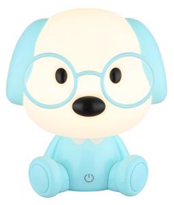 Veioză LED reîncărcabilă dimabilă de veghe pentru copii Globo 21761B PUPPY 1W/5V 500 mAh albastru