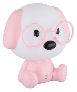 Veioză LED reîncărcabilă dimabilă de veghe pentru copii Globo 21761P PUPPY 1W/5V 500 mAh roz