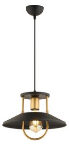 Lustră pe cablu 1xE27/40W/230V negru/auriu