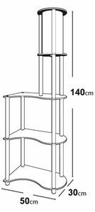 Lampadar cu rafturi 1xE27/40W/230V 140 cm negru/maro
