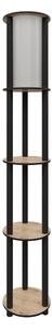 Lampadar cu rafturi 1xE27/40W/230V 150 cm negru/maro