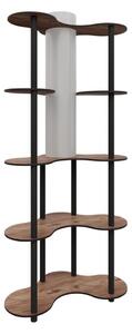 Lampadar cu rafturi 1xE27/40W/230V 150 cm negru/maro