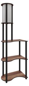 Lampadar cu rafturi 1xE27/40W/230V 140 cm negru/maro