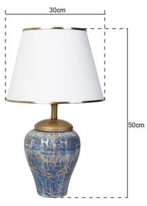 Lampă de masă 1xE27/40W/230V albastru/auriu