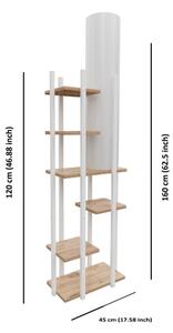 Lampadar cu rafturi VOGUE 1xE27/40W/230V 160 cm alb