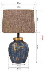 Lampă de masă 1xE27/40W/230V albastru/bej