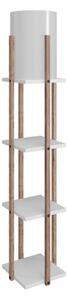 Lampadar cu rafturi NORA 1xE27/40W/230V maro/alb