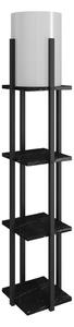 Lampadar cu rafturi NORA 1xE27/40W/230V negru