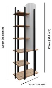 Lampadar cu rafturi MODA DOR 1xE27/40W/230V negru/maro