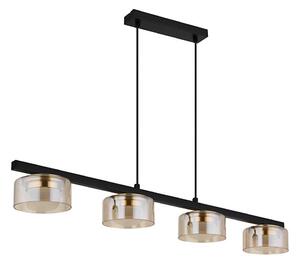 Lustră LED pe cablu Globo 16055-4HG HIGGINS 4xGX53/6W/230V fumuriu/maro