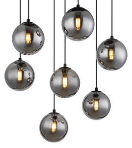 Lustră LED pe cablu Globo 56133-7H RIHA 7xG9/3,5W/230V fumuriu/negru