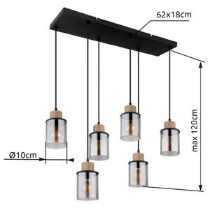 Lustră pe cablu Globo 15707-6H REID 6xE27/15W/230V