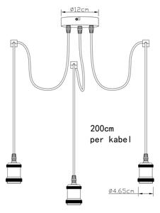 Lustră pe cablu Globo A32-3 OLIVER 3xE27/40W/230V spider