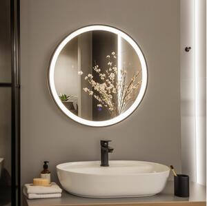 BRILAGI - Oglindă LED de baie ASTI LED/19W/230V 60 cm neagră IP44 CRI 90 dimmabilă + CCT