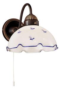 Abajur universal de rezervă din sticlă NONNA E27 d. 20 cm alb/albastru