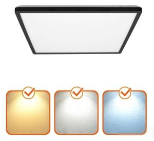 Plafonieră LED pentru baie NIVERA LED/12W/230V IP54 22,5x22,5 cm negru