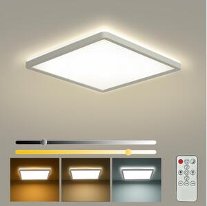 Brilagi - Plafonieră LED dimabilă ULTRA SLIM 18W 230V 30x30 cm, albă + telecomandă