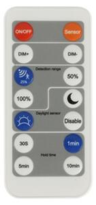 Plafonieră LED dimabilă cu senzor de mișcare ULTRA SLIM LED/18W/230V 30x30 cm + telecomandă