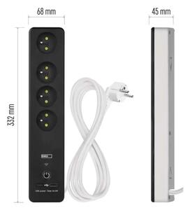 Prelungitor inteligent cu întrerupător GoSmart 4Z + 1xUSB-A + 1xUSB-C 2 m Wi-Fi Tuya