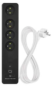 Prelungitor inteligent cu întrerupător GoSmart 4Z + 1xUSB-A + 1xUSB-C 2 m Wi-Fi Tuya