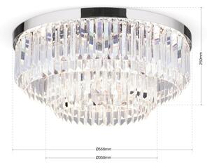 Plafonieră LED de cristal dimabilă Orion PRISM LED/80W/230V d. 55 cm crom lucios
